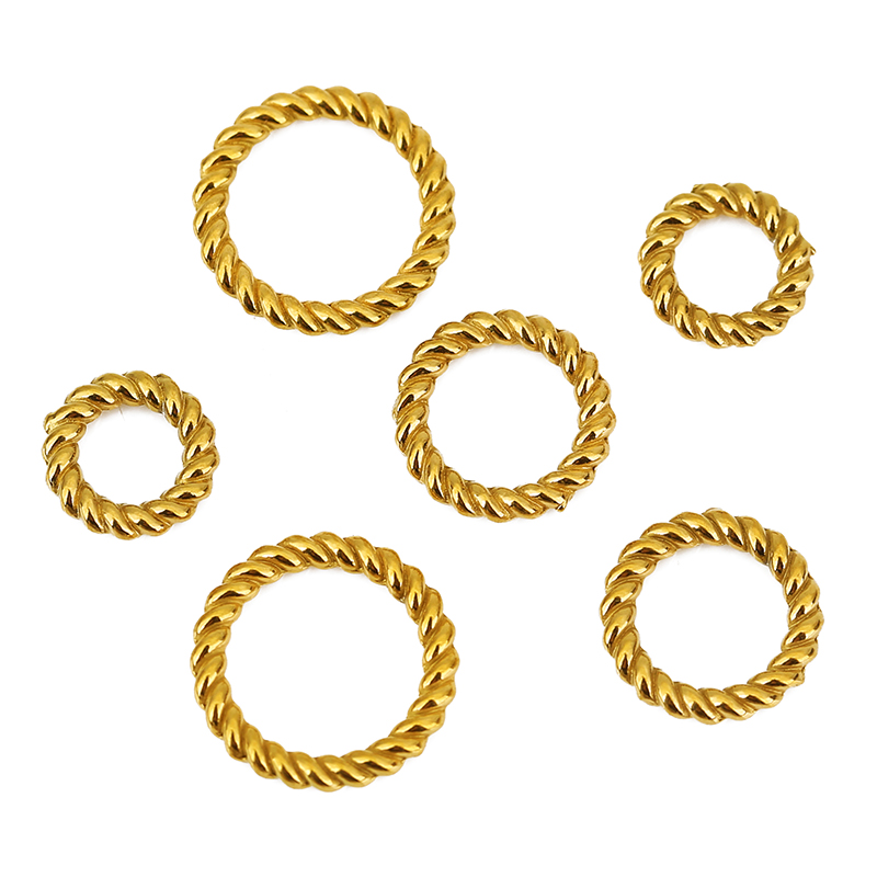 Jewelry Making Closed Jump Rings - 10 قطعة PVD أبدا تتلاشى الفولاذ