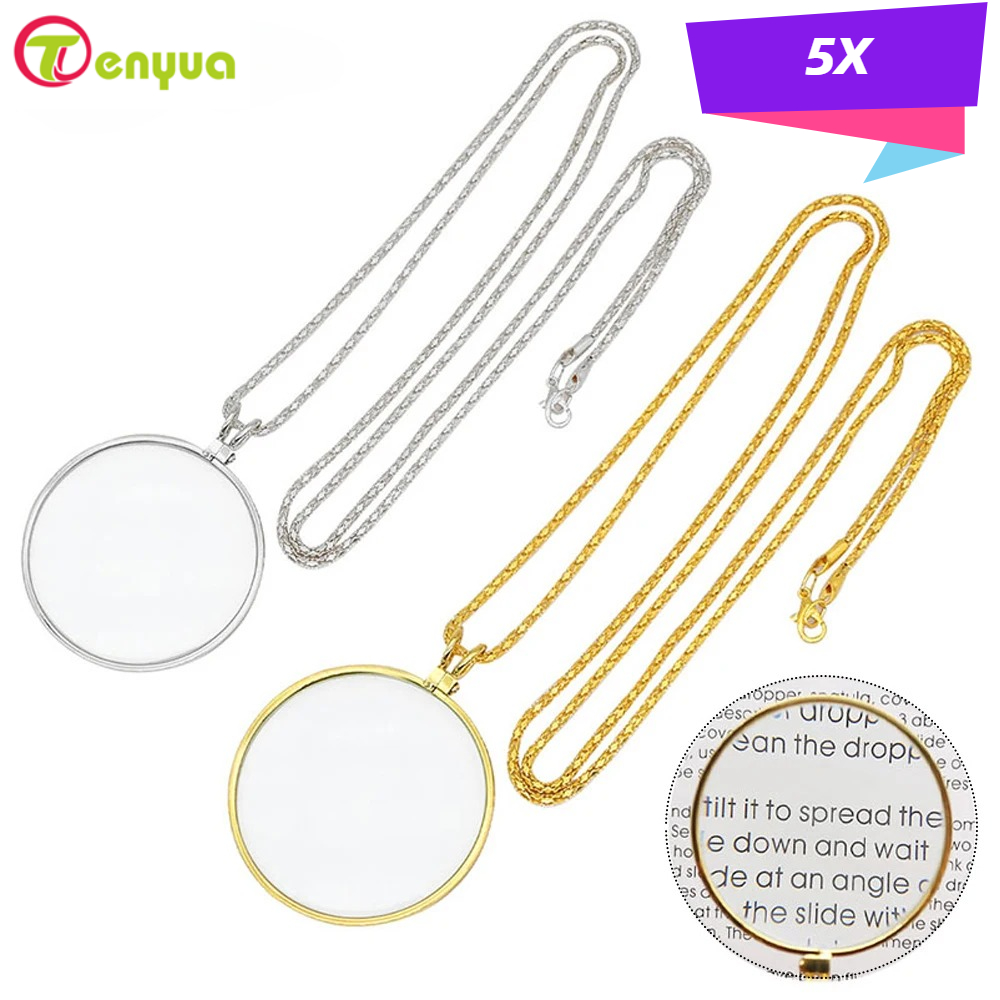 Jewelry Making Magazines - قلادة المكبر المحمولة أحادية 5x نظارات