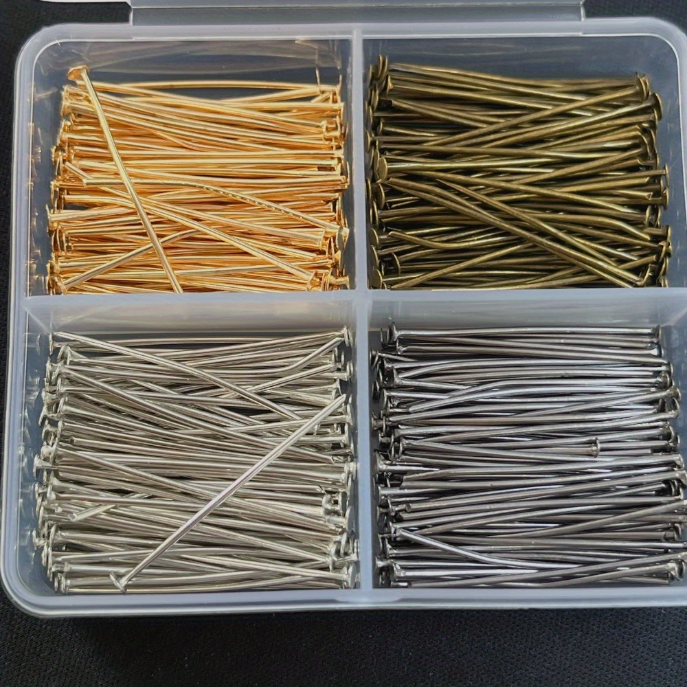 Jewelry Making Head Pins - 400 قطعة من دبابيس الحديد المختلطة