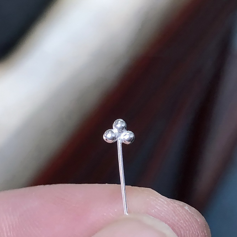 3 رؤوس كروية من الفضة الإسترلي - مراجعة Jewelry Making Head Pins وسعره