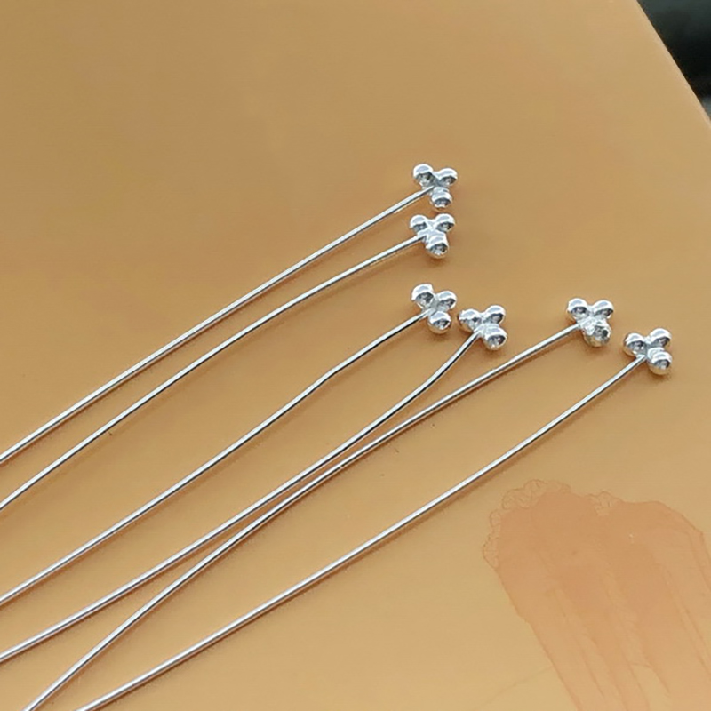 3 رؤوس كروية من الفضة الإسترلي - مراجعة Jewelry Making Head Pins وسعره