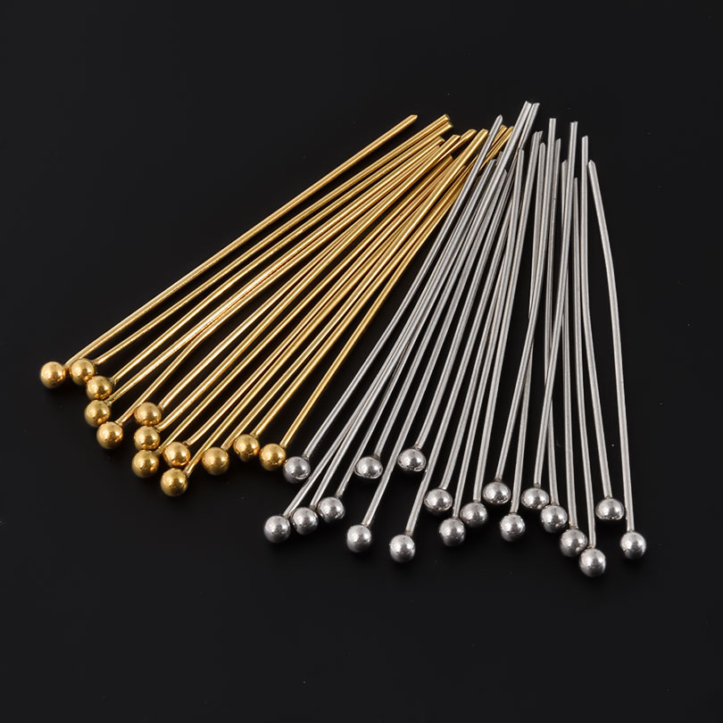 50 قطعة/الوحدة 18 كيلو مطلية ب - مراجعة Jewelry Making Head Pins وسعره