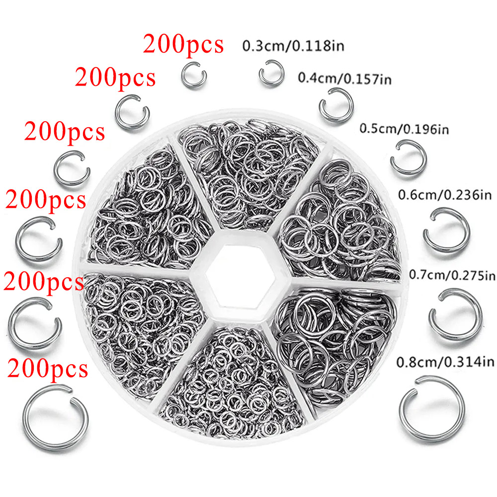 1200 قطعة حلقات الانتقال من ال - مراجعة Jewelry Making Closed Jump Rings وسعره