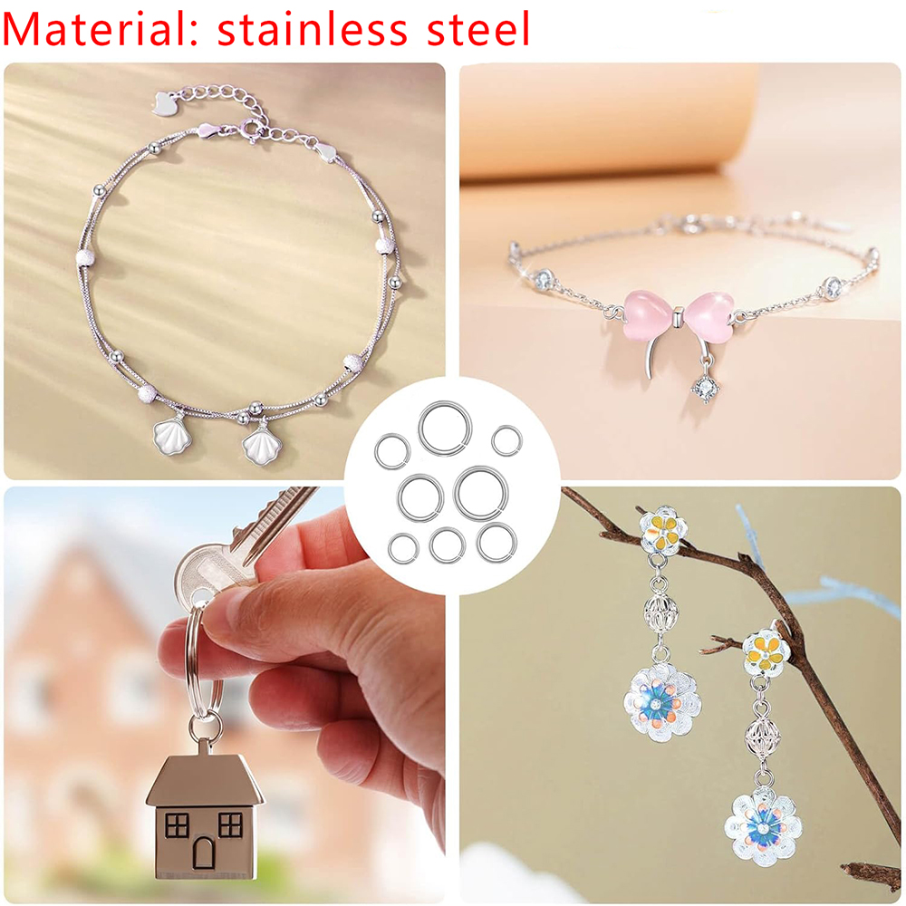 1200 قطعة حلقات الانتقال من ال - مراجعة Jewelry Making Closed Jump Rings وسعره