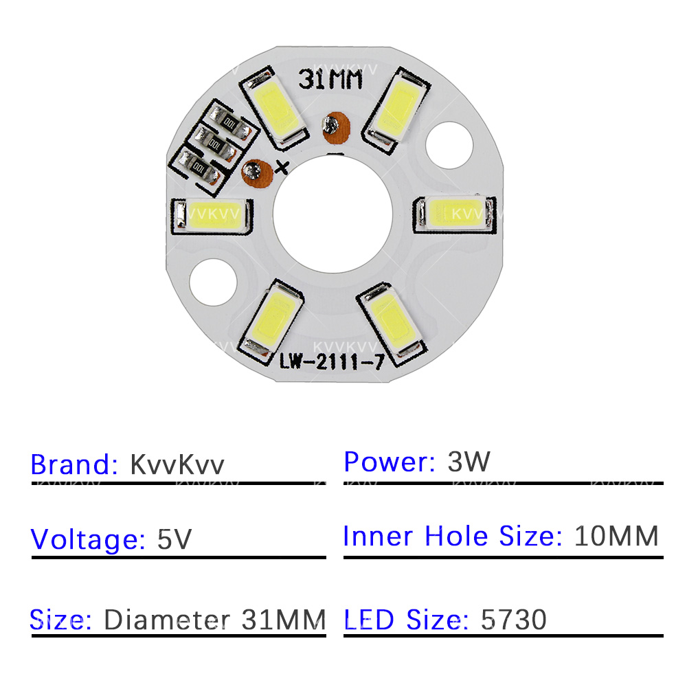 10 قطعة LED 5 فولت 3 واط اللون - مراجعة Jewelry Making Board وسعره