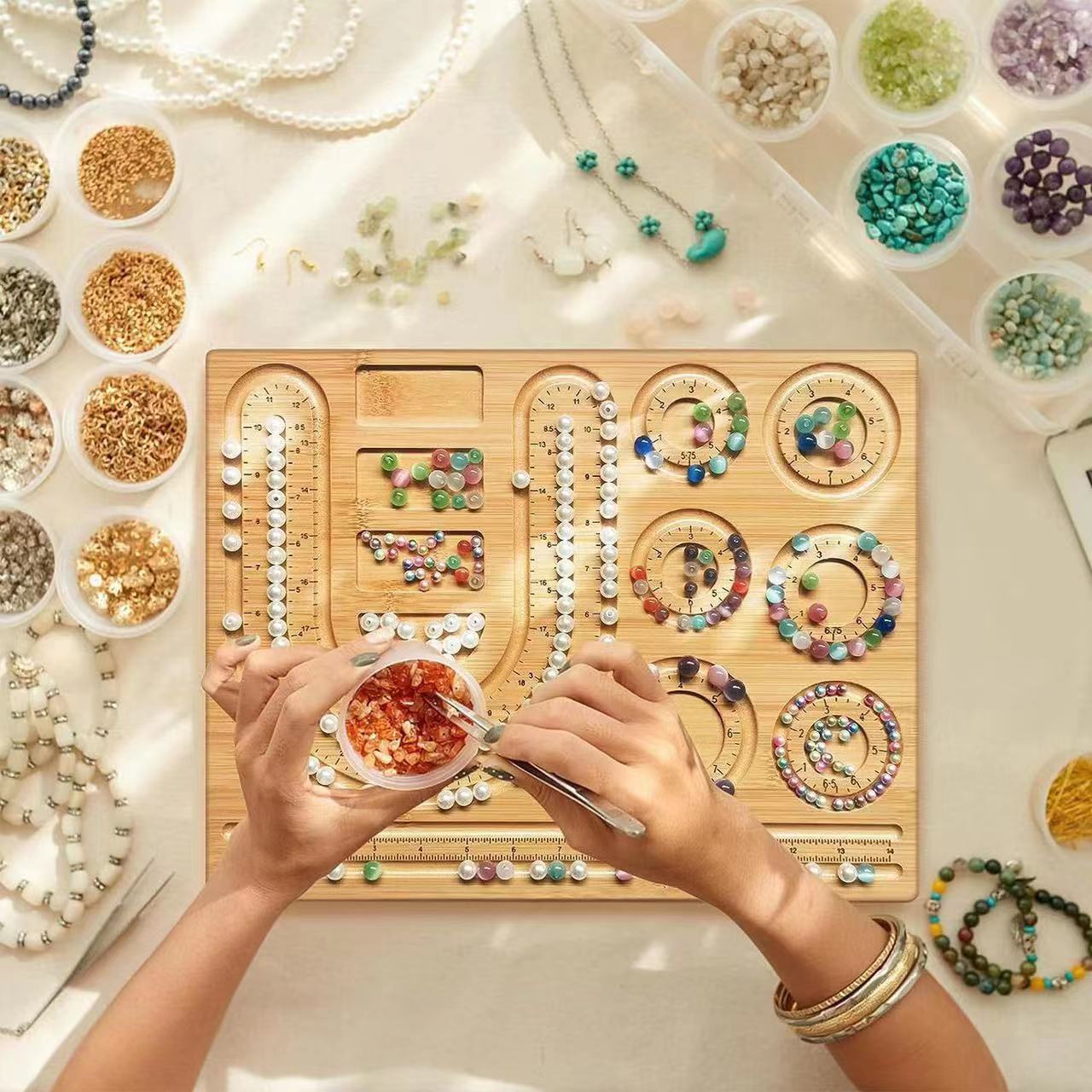 8 نوع خشبي توافدوا الديكور صين - مراجعة Jewelry Making Board وسعره