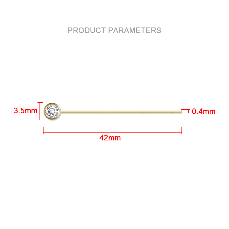 14K الذهب معبأ الزركون رئيس دب - مراجعة Jewelry Making Head Pins وسعره