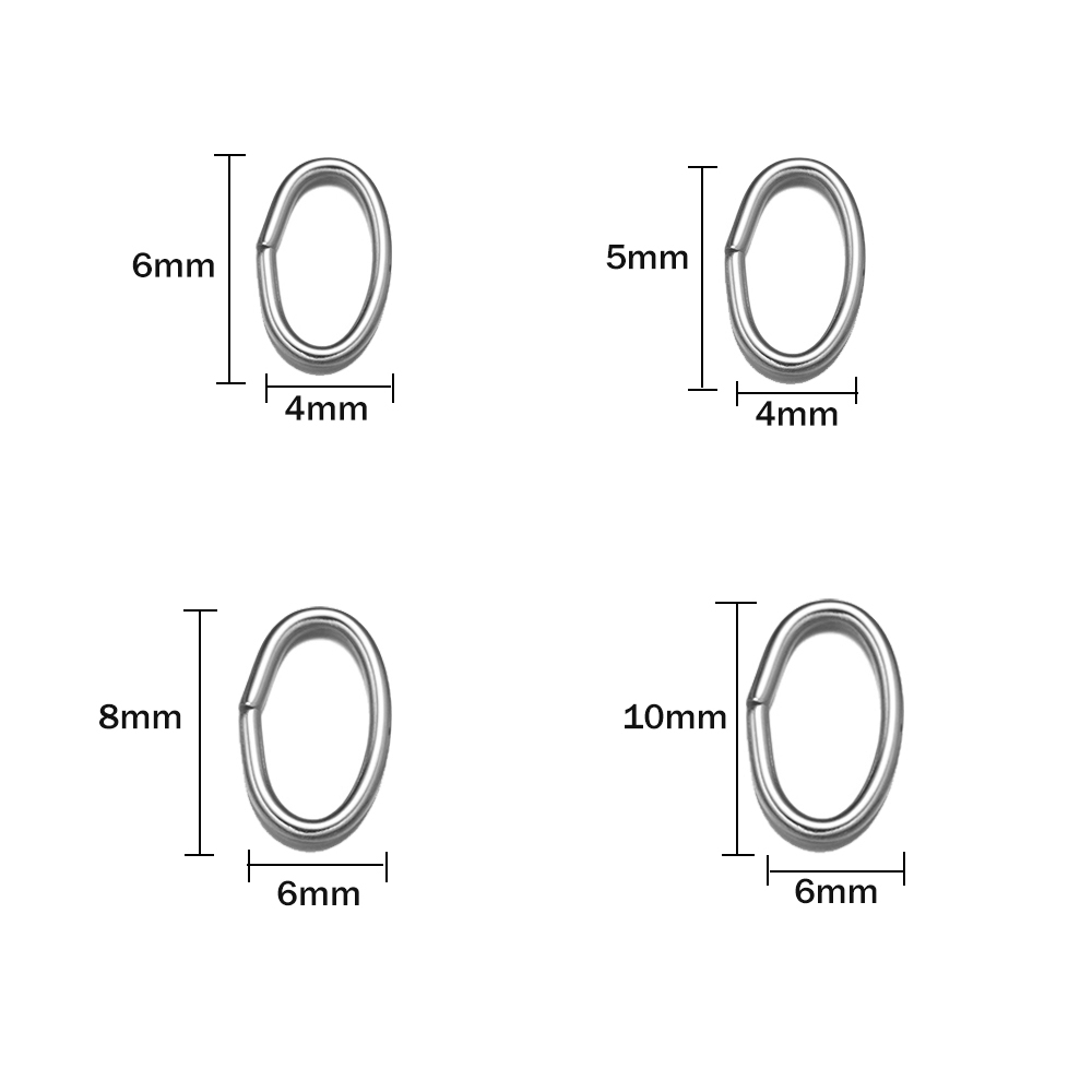 50 قطعة 3 ألوان الفولاذ المقاو - مراجعة Jewelry Making Closed Jump Rings وسعره