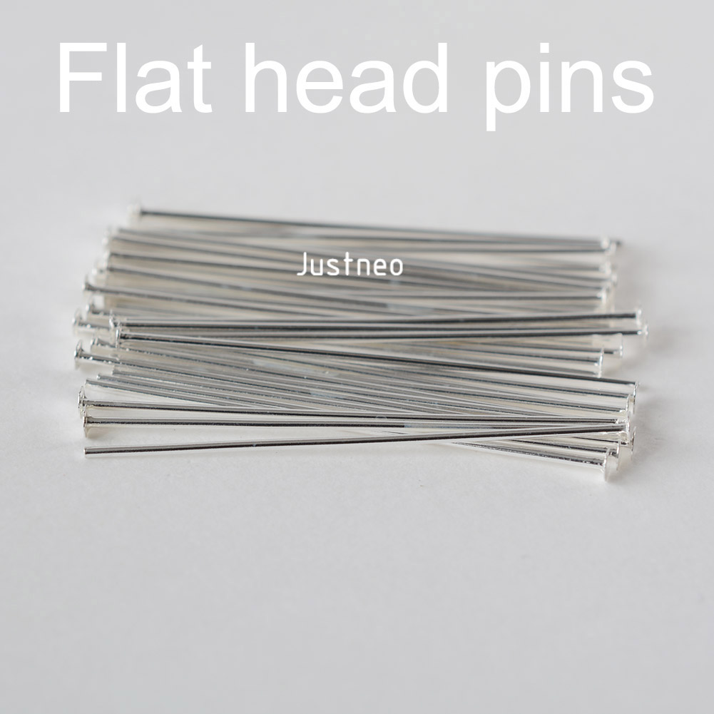 دبابيس فضية مسطحة الرأس من الف - مراجعة Jewelry Making Head Pins وسعره