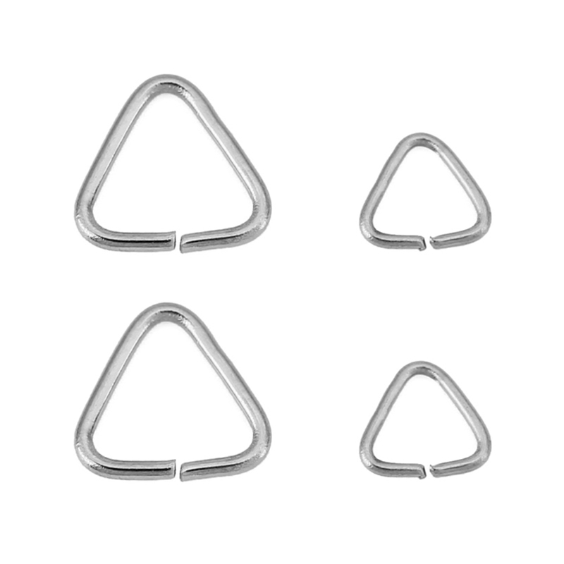 50 قطعة حلقات قفز مثلثة من الف - مراجعة Jewelry Making Closed Jump Rings وسعره