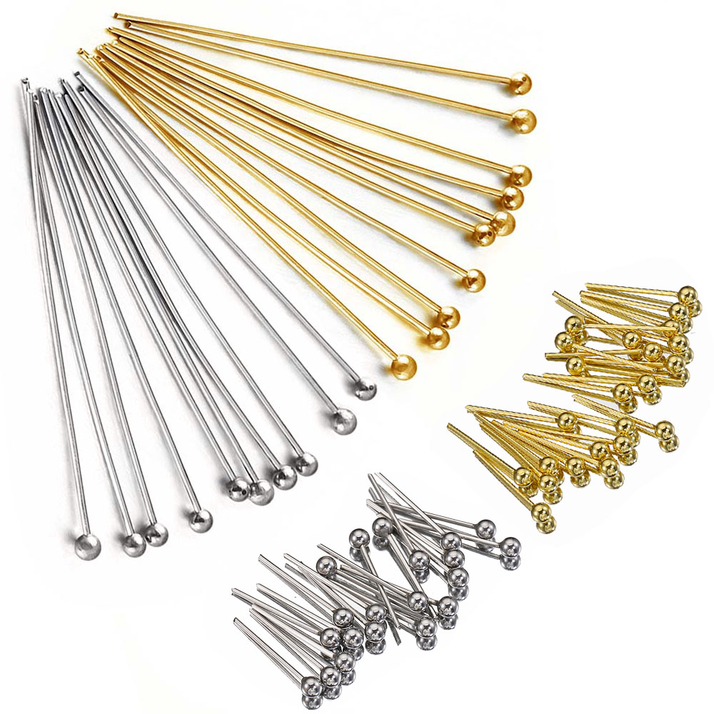 50 قطعة/الوحدة 12 14 16 20 25  - مراجعة Jewelry Making Head Pins وسعره