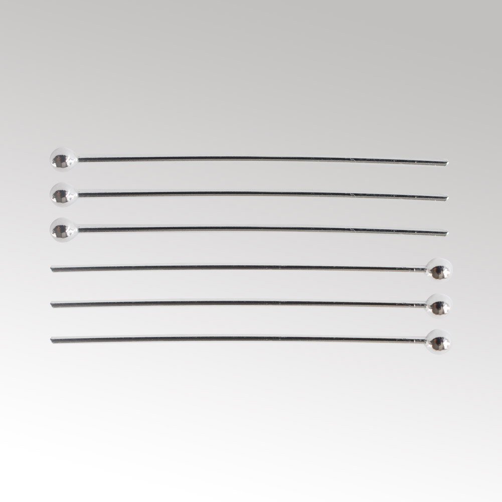 دبابيس فضية عيار 925 برؤوس كرو - مراجعة Jewelry Making Head Pins وسعره