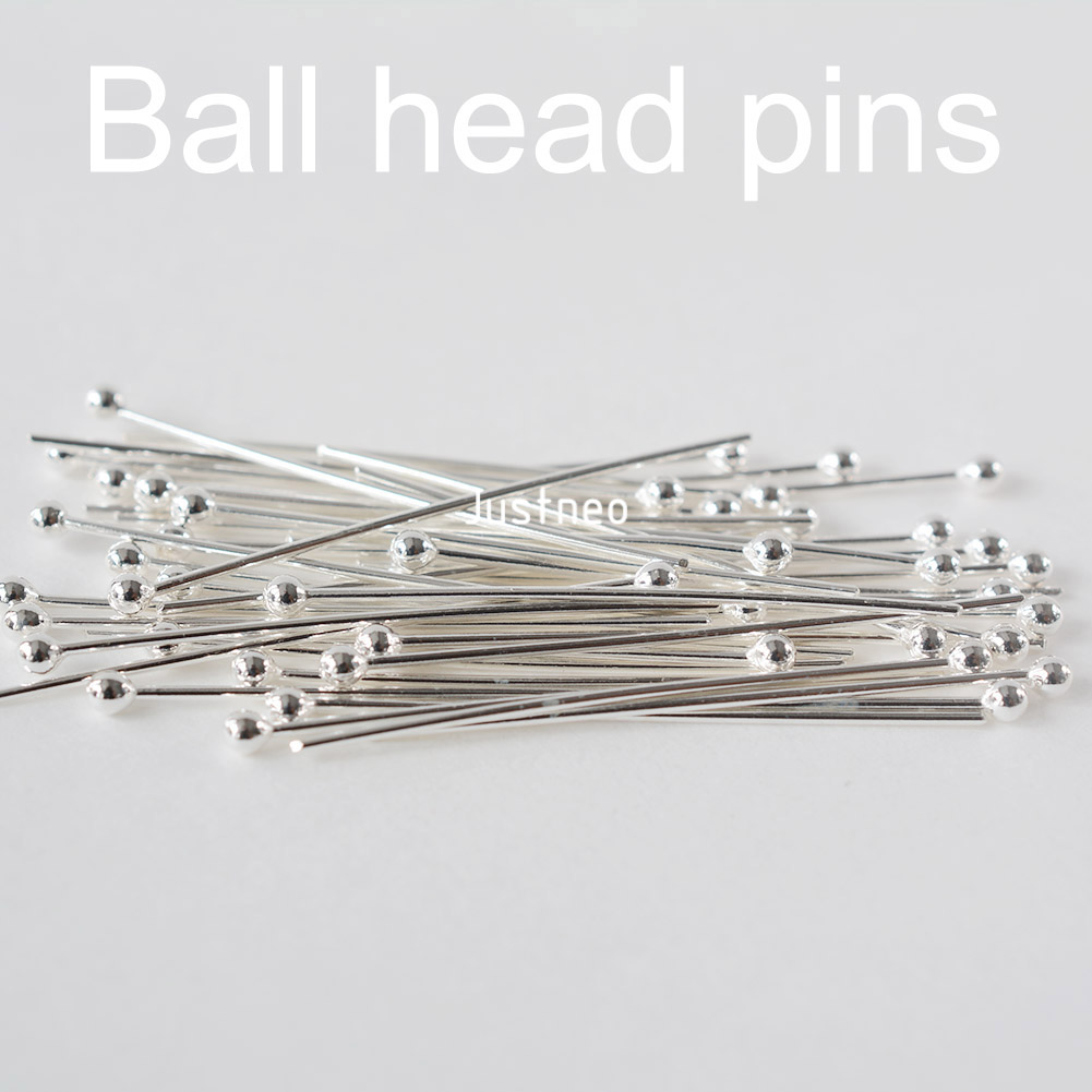 دبابيس فضية عيار 925 برؤوس كرو - مراجعة Jewelry Making Head Pins وسعره