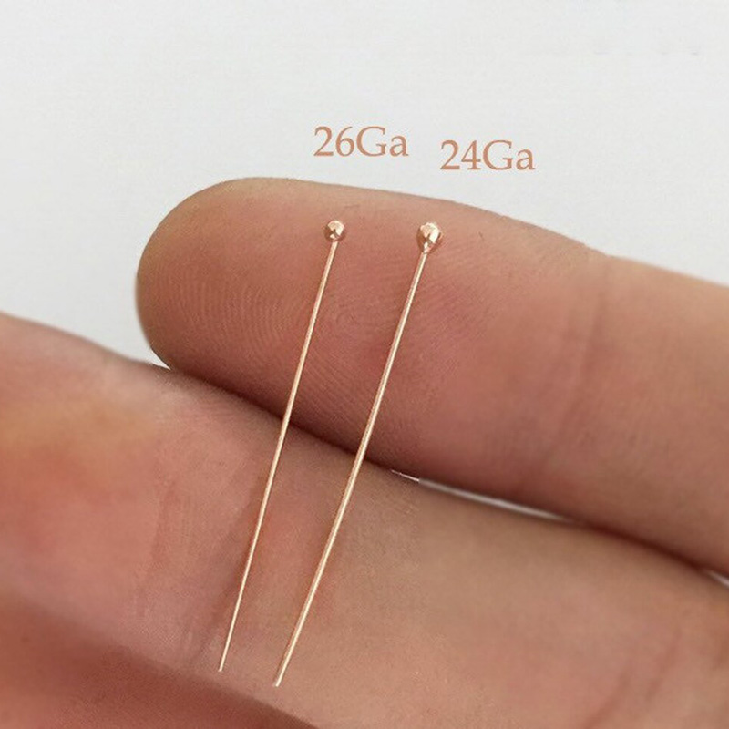 سلك ذهبي وردي عيار 14 مطلي بال - مراجعة Jewelry Making Head Pins وسعره