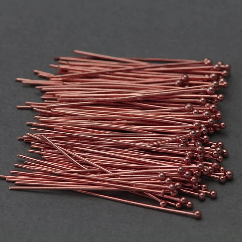 سلك ذهبي وردي عيار 14 مطلي بال - مراجعة Jewelry Making Head Pins وسعره